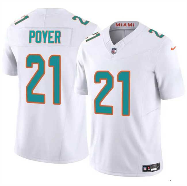 Men & Women & Youth Miami Dolphins #21 Jordan Poyer White 2024 F.U.S.E Vapor Limited Stitched Jersey